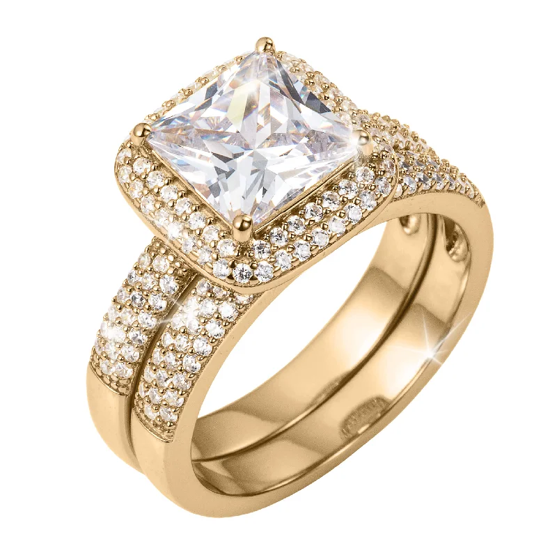 art deco rings for women-Lustrous Love Bridal Ring