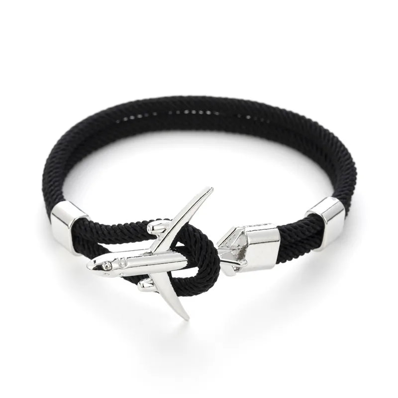 Black Rope Silver Buckle