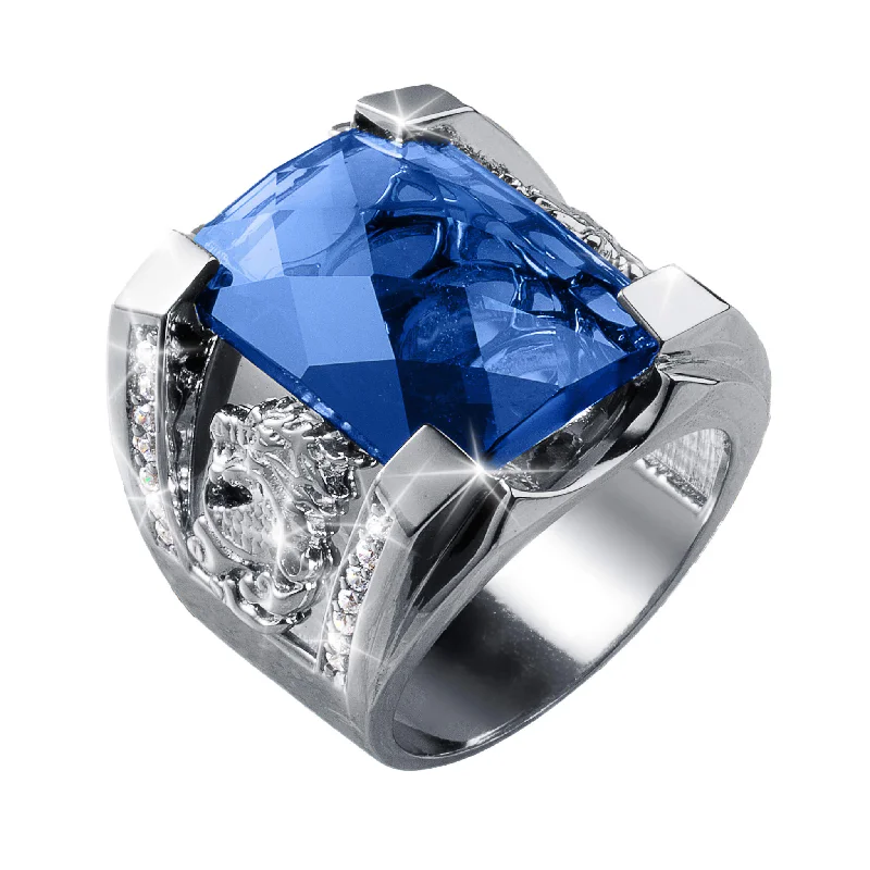 custom gemstone rings for women-Revolution Cobalt Men's Ring