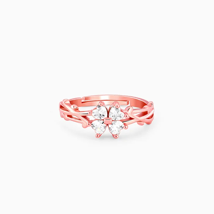 solitaire rings for women-Rose Gold When We Met Ring