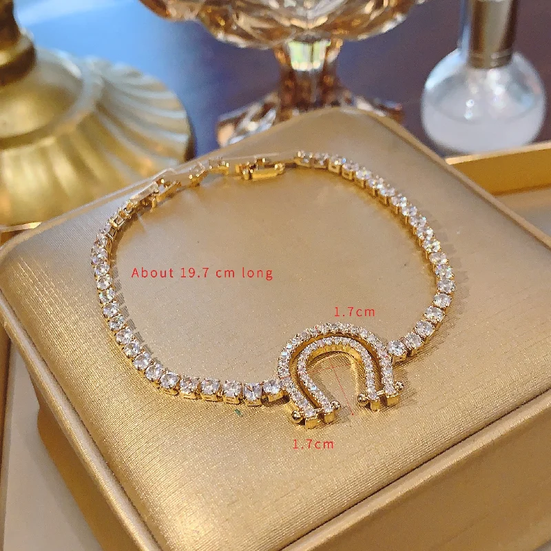 Gold U-Shaped Bracelet