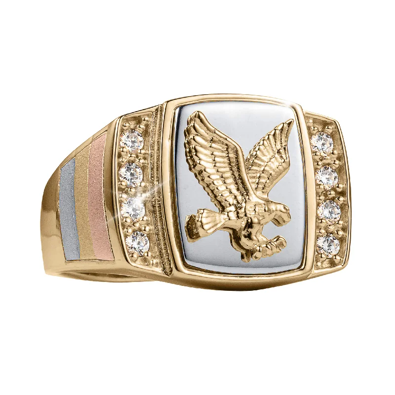 large gemstone rings for women-Eagle's Gaze Men's Ring